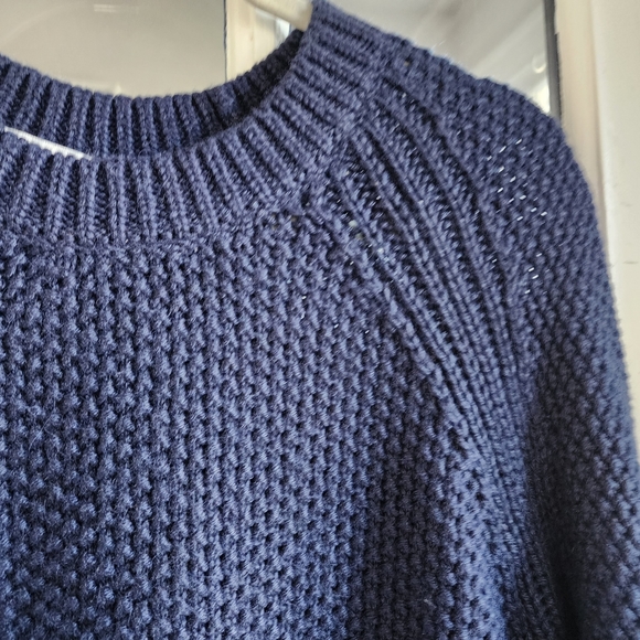 Sandro Navy Chunky Crewneck Sweater - Picture 2 of 11